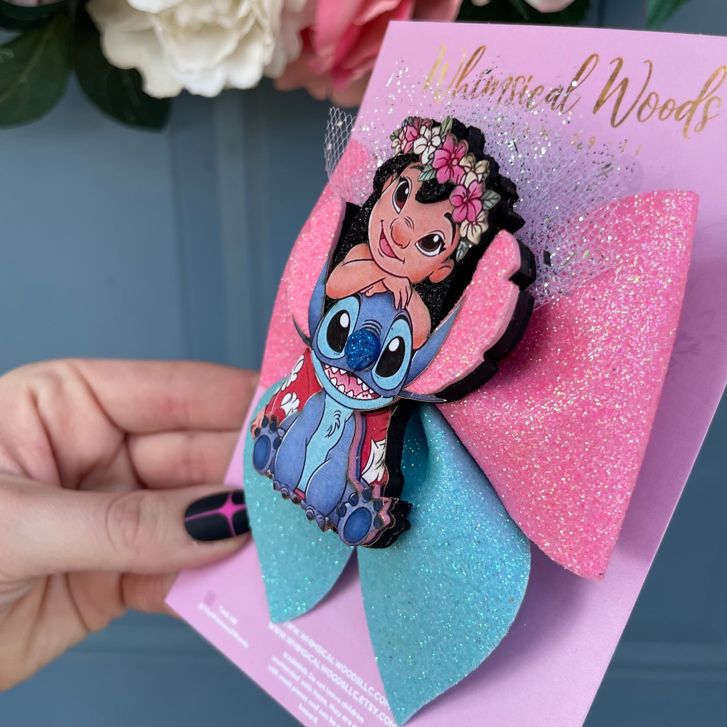 Lilo & Stitch Shaker Harlow Bow 4”