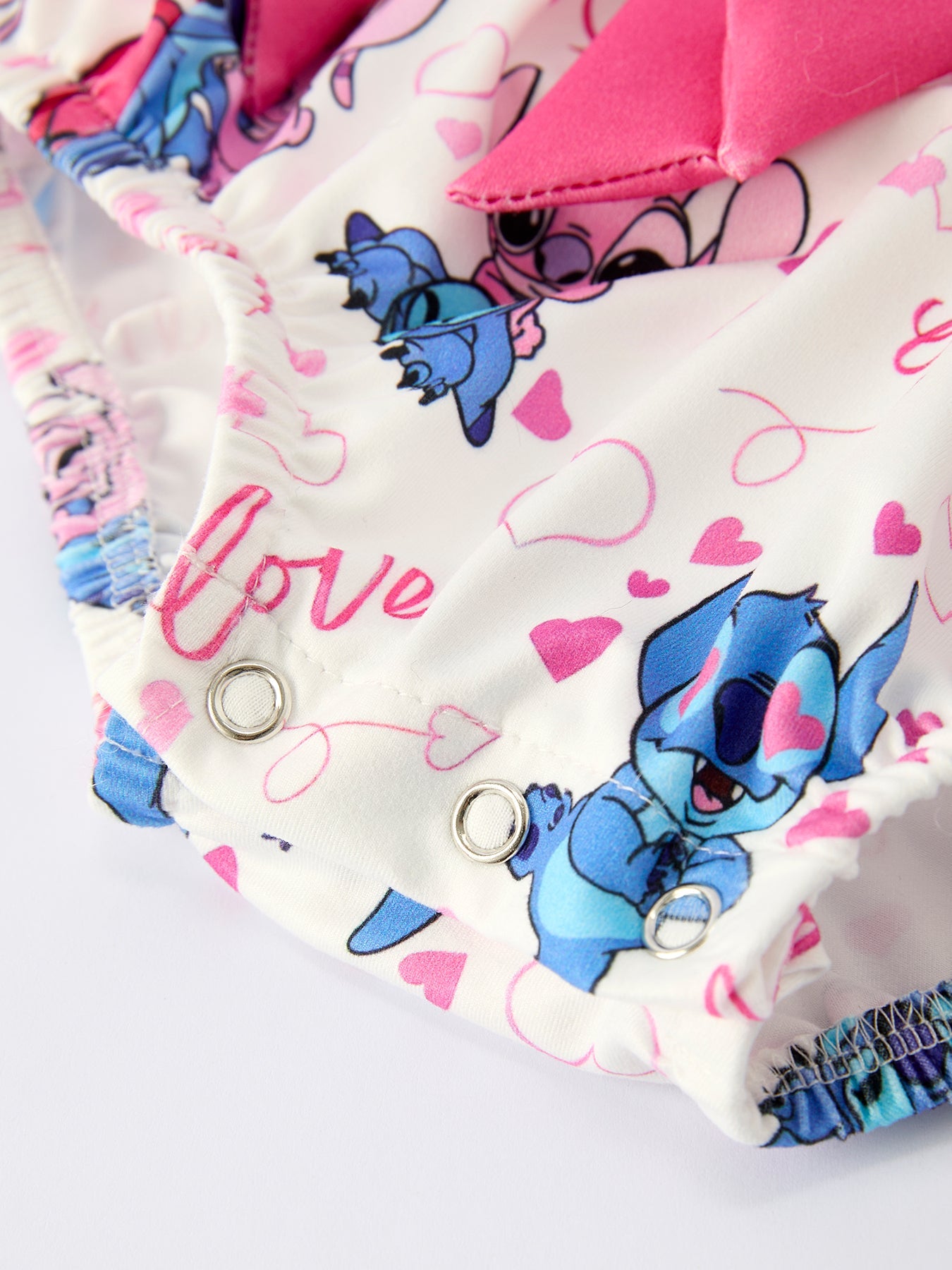 Loving Aliens Characters Love Print Ruffled Baby Romper