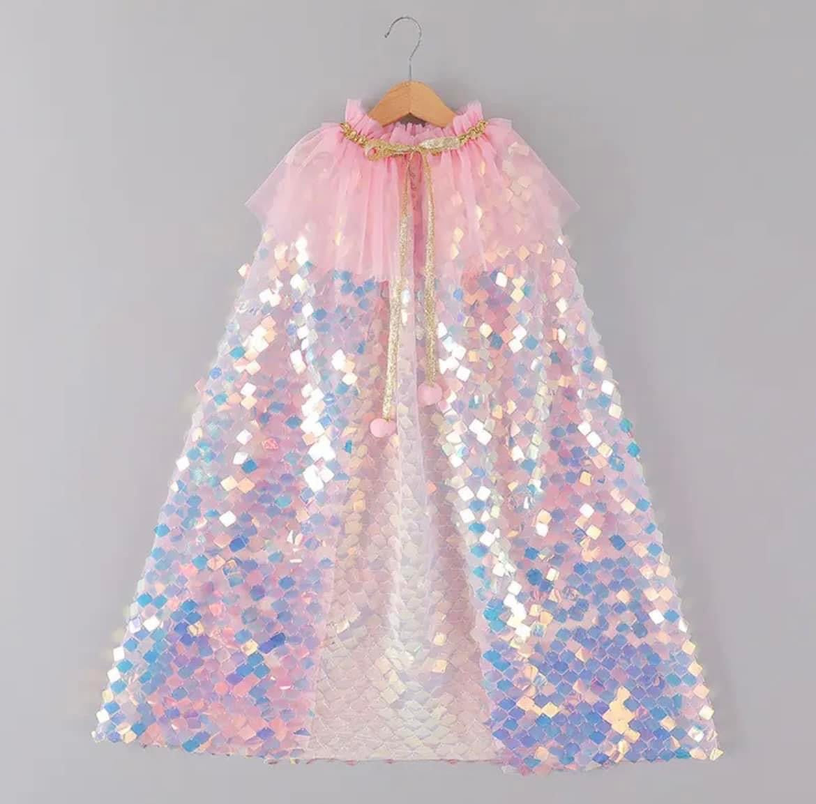 Whimsical Sequin Cape blue or pink EOTW