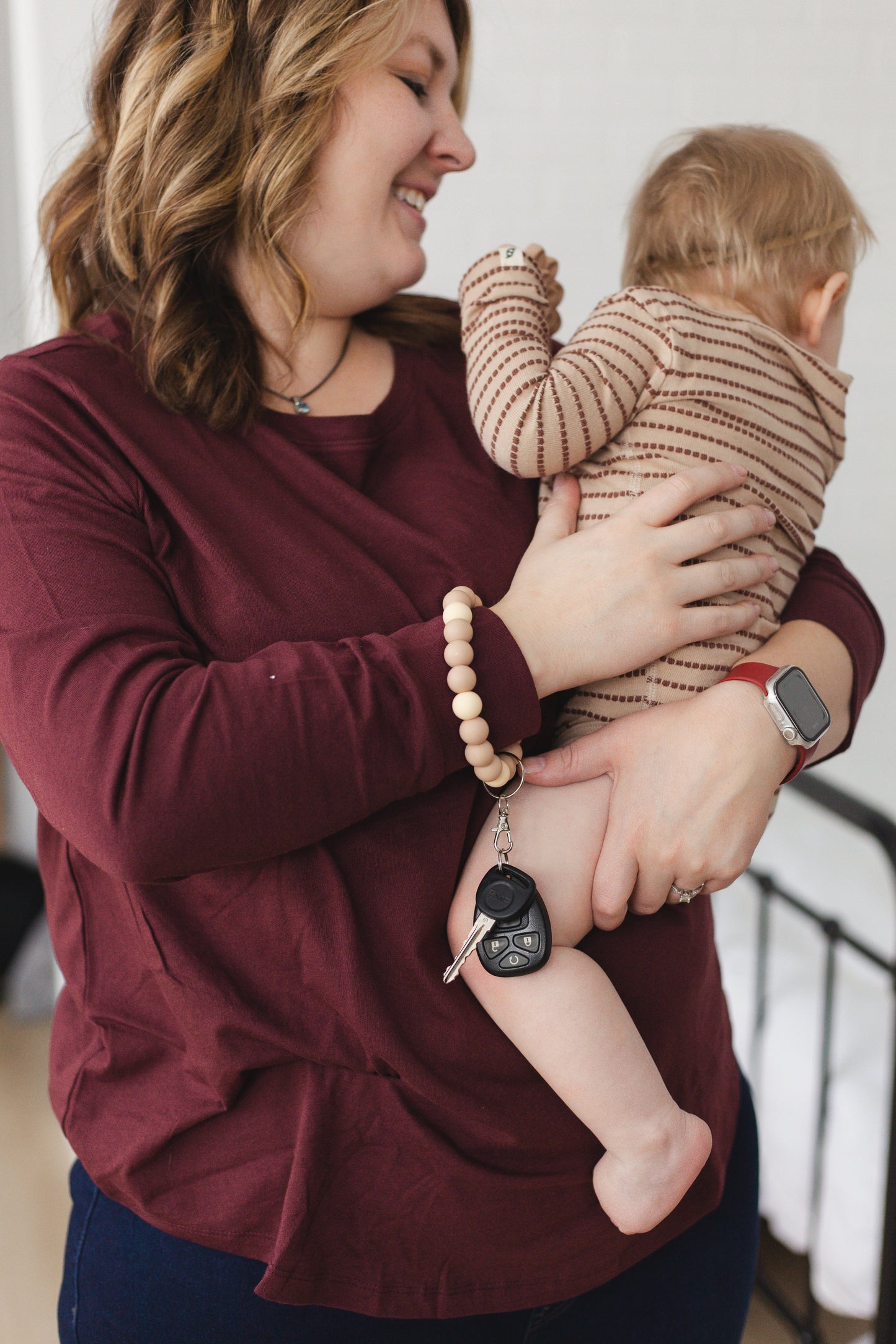 Tan Succulent Wristlet