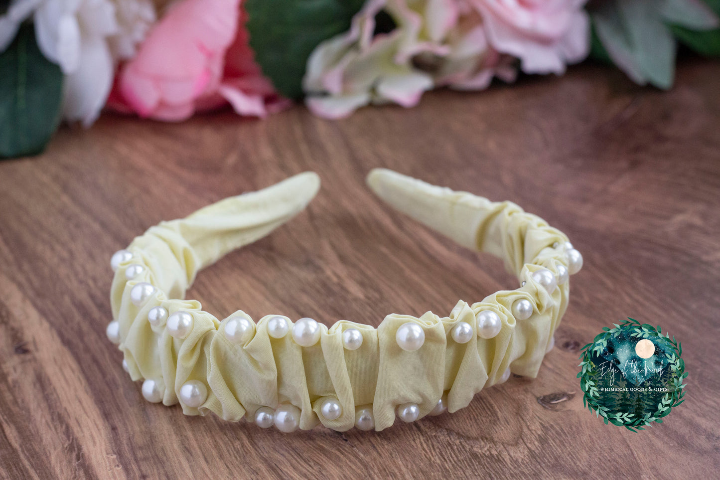 Pastel Spring Pearl Ruched Headbands EOTW