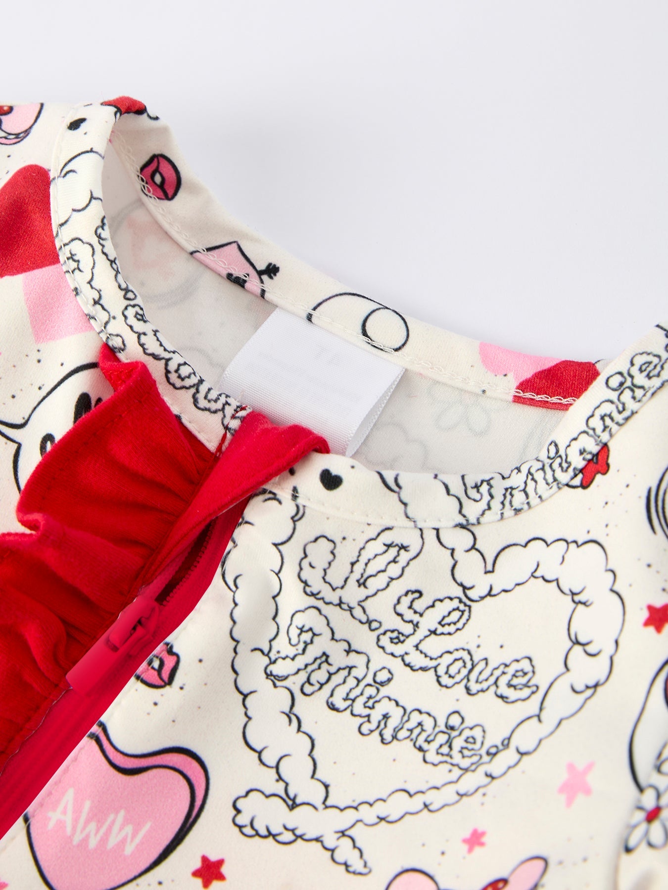 Cute Baby Girls Romper – Red & White Valentine Baby Pajamas