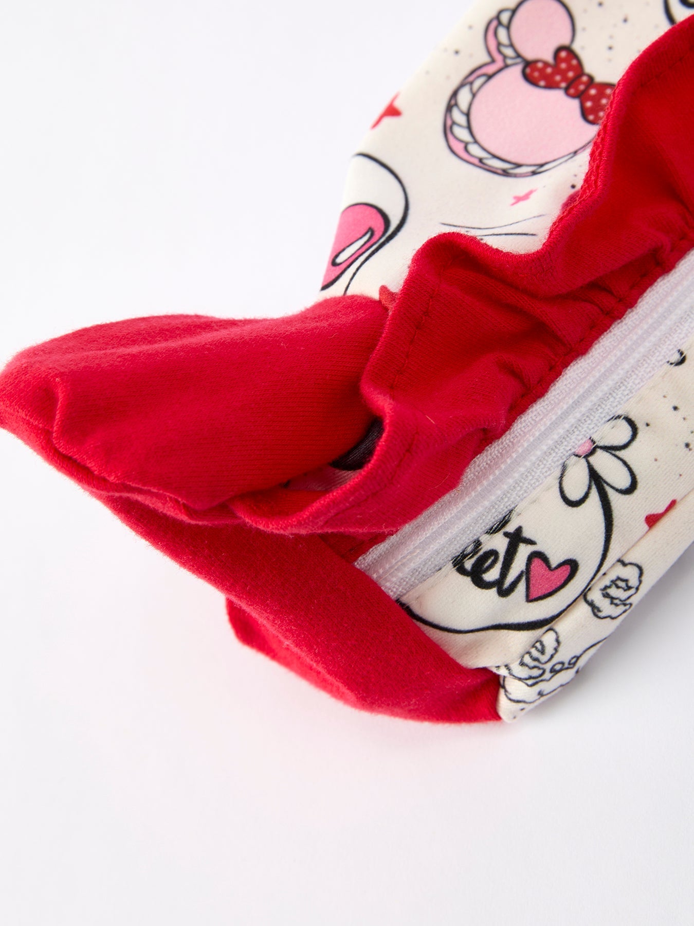 Cute Baby Girls Romper – Red & White Valentine Baby Pajamas