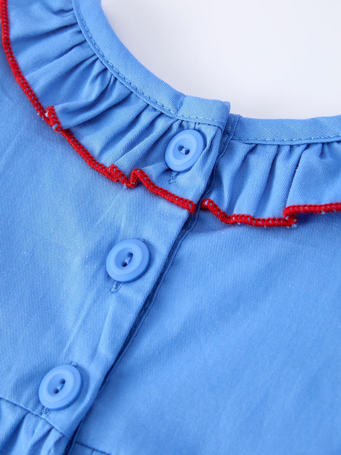 Valentine's Day Baby Girl Heart Applique Blue Romper