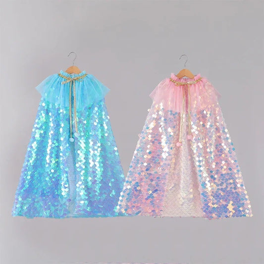 Whimsical Sequin Cape blue or pink EOTW