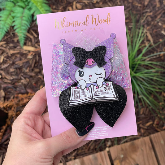 Kuromi Shaker Harlow Bow 4”