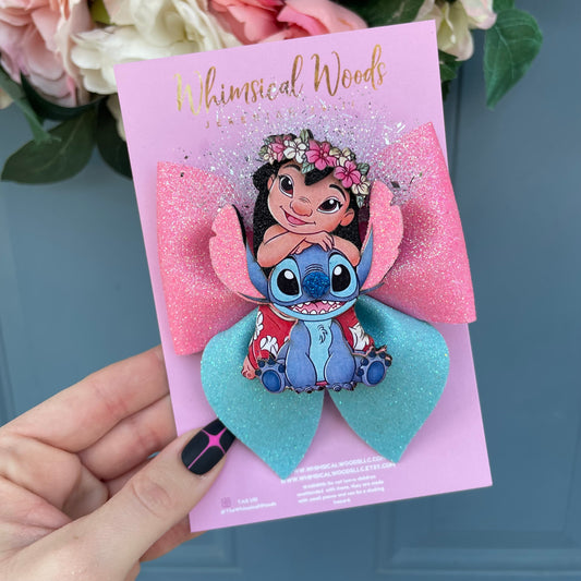 Lilo & Stitch Shaker Harlow Bow 4”