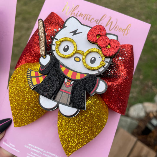 Harry Potter Hello Kitty Shaker Harlow Bow 4”