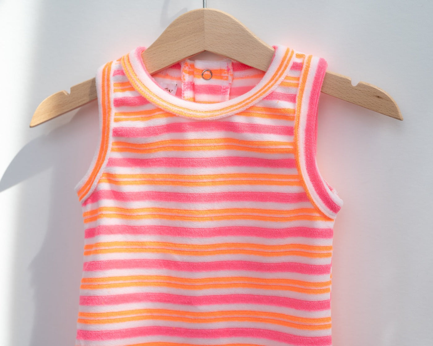 Pink and Orange Terrycloth Romper Baby and Toddler Girls