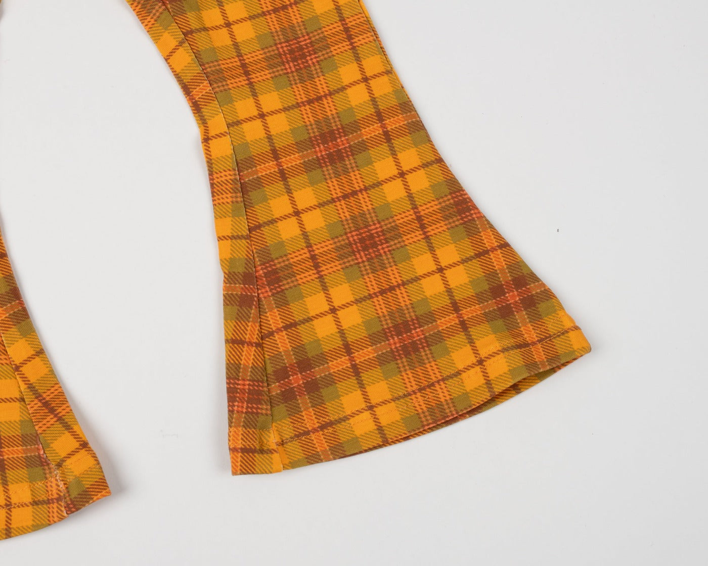 Plaid 70s Girl’s Bell Bottom Leggings