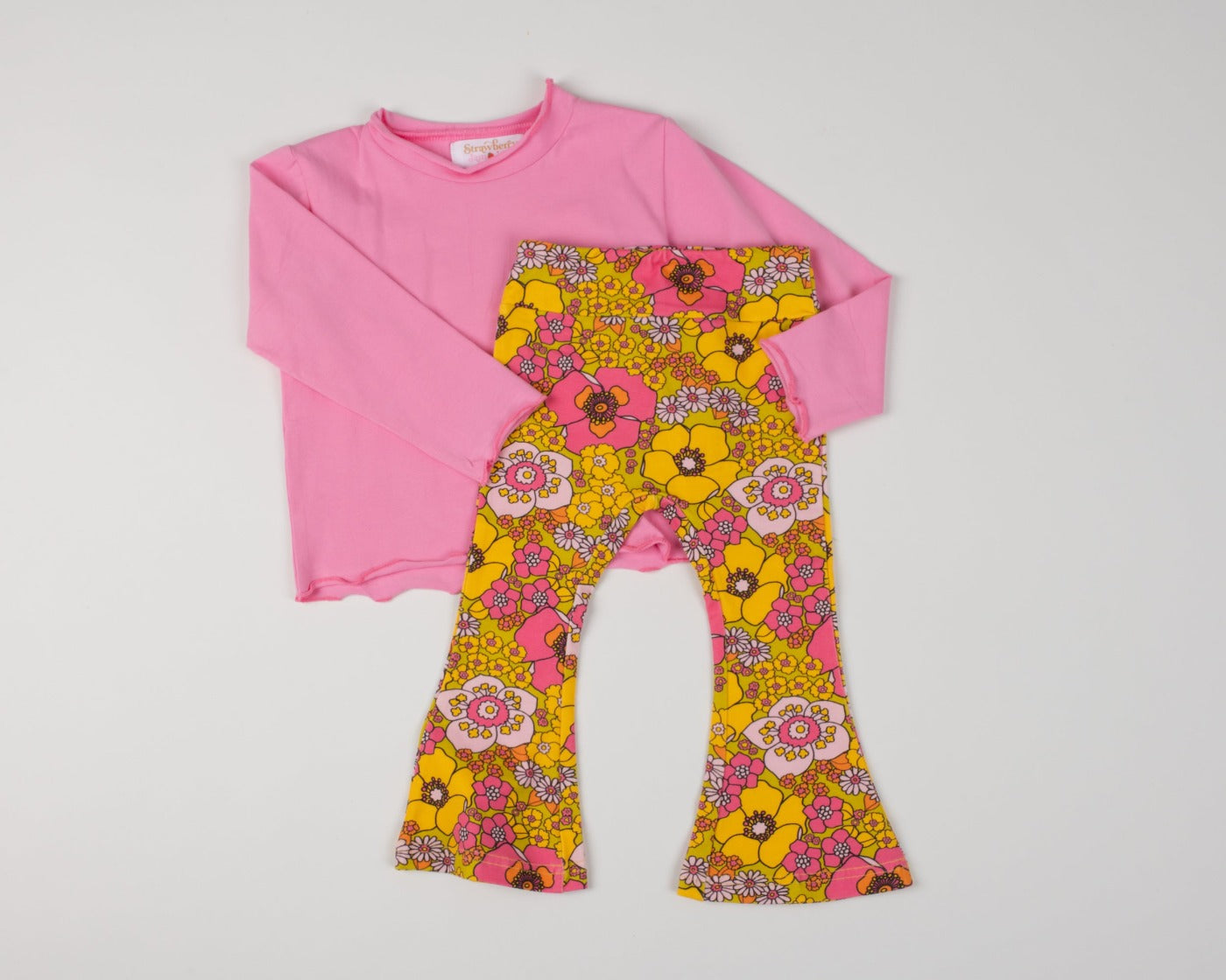 Lettuce Hem Girls Long Sleeve Solid Shirt 4 Colors