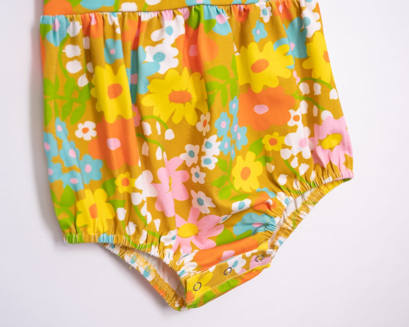 Sixties Summer Floral Pinafore Romper for Baby and Toddler Girl