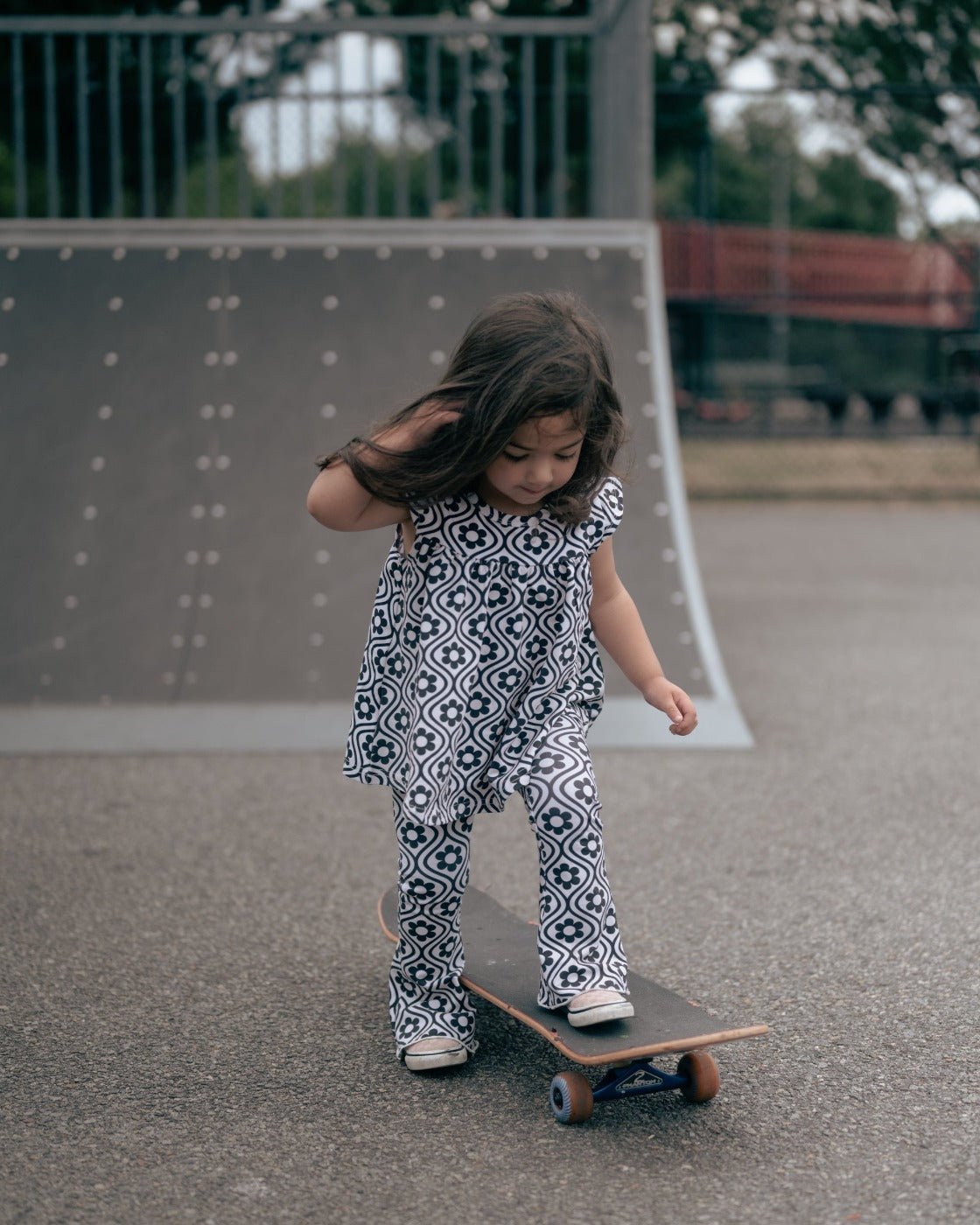 Black and White Groovy Girls Top for Babies, Toddlers and Girls
