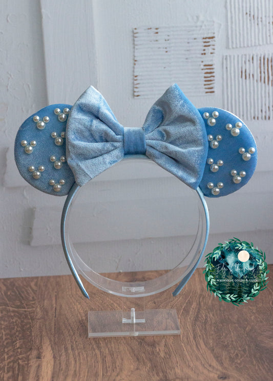 Pastel Blue Velvet Mouse Ears EOTW
