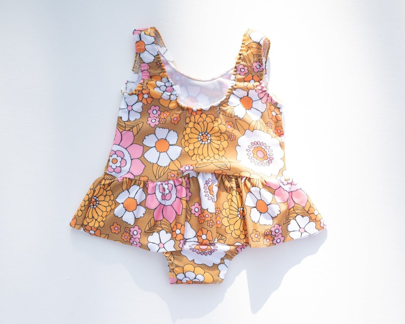 Boho Flower Power One Piece Swimsuit for Baby, Toddler and Girls