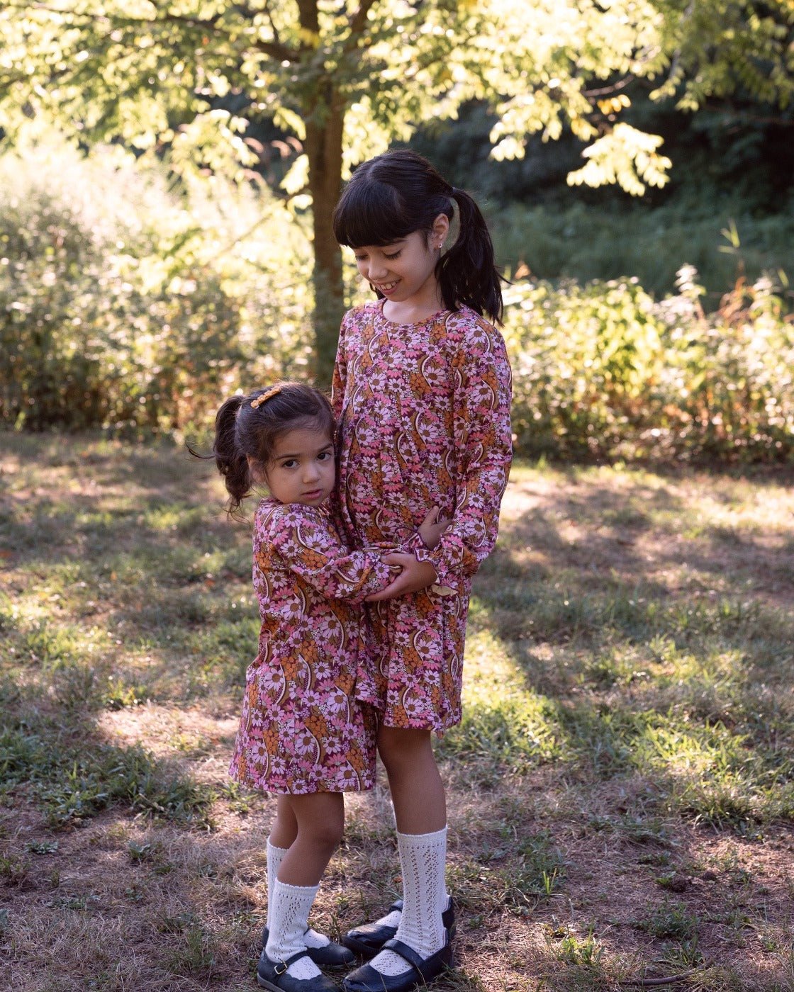 Fall Floral Long Sleeve Baby Toddler Girl Dress