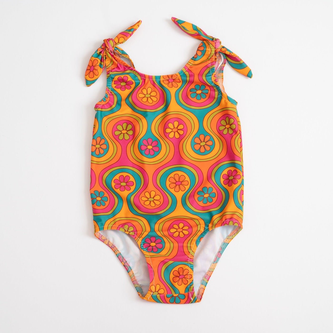 Groovy One Piece Swimsuit for Baby and Toddler Girls