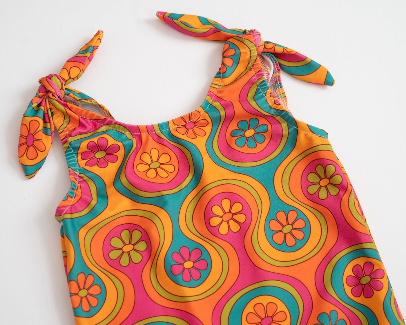 Groovy One Piece Swimsuit for Baby and Toddler Girls