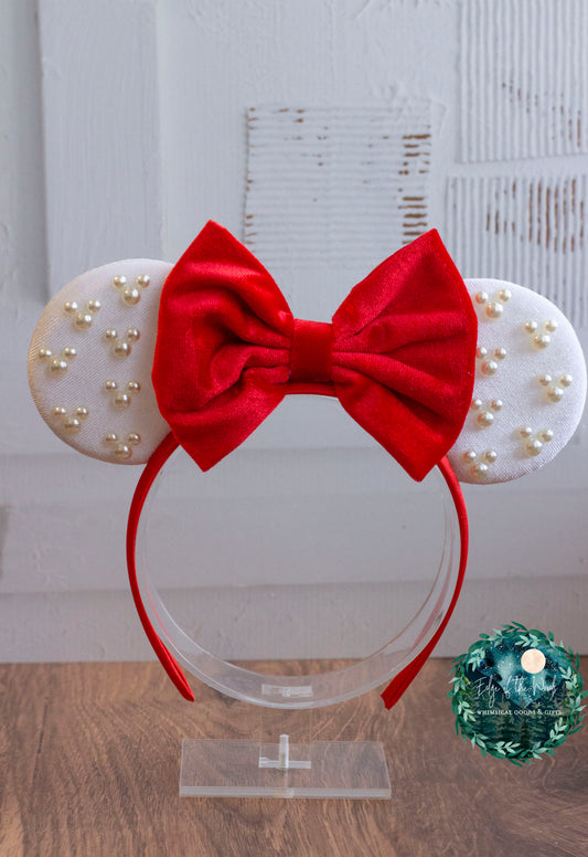 Red and White Velvet Mouse Ears EOTW