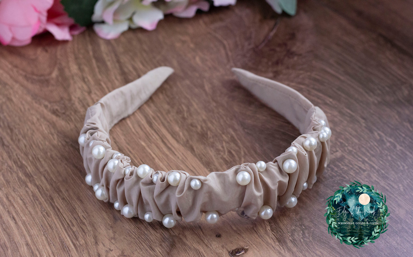 Neutrals Pearl Ruched Headbands EOTW